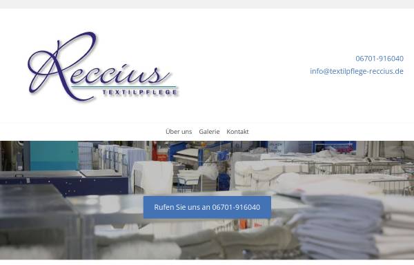 Vorschau von www.textilpflege-reccius.de, Textilpflege Reccius