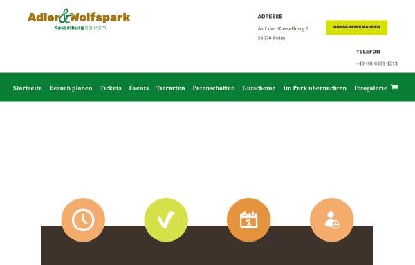 Vorschau von adler-wolfspark.de, Adler und Wolfspark Kasselburg