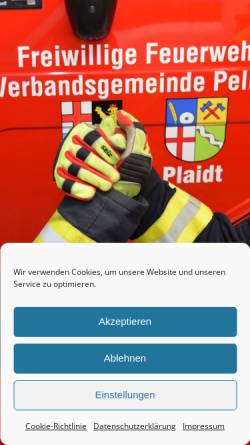 Vorschau der mobilen Webseite www.feuerwehr-plaidt.de, Freiwillige Feuerwehr Plaidt