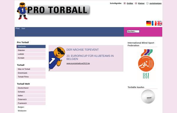 Vorschau von www.torball.org, Schweizerische Torball Vereinigung