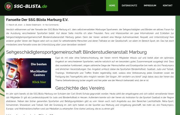 Vorschau von www.ssg-blista.de, SSG Blista Marburg