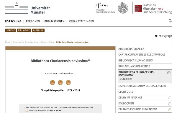 Vorschau von www.uni-muenster.de, Cluny-Bibliographie