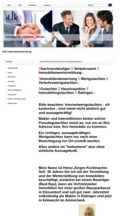 Vorschau der mobilen Webseite www.immobilien-und-unternehmensbewertung.de, H.-Jürgen Korbmacher