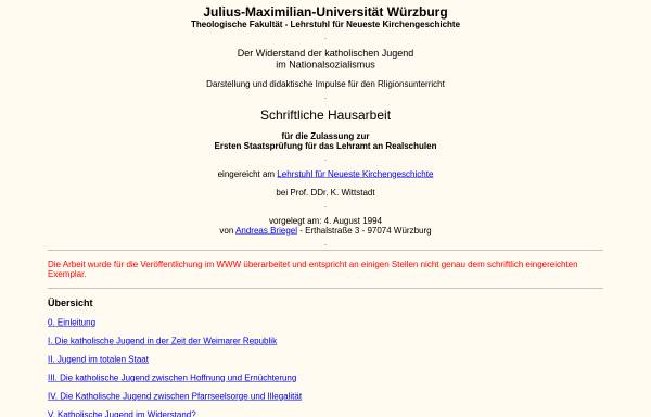 Vorschau von www.briegel-online.de, Katholische Jugend im Nationalsozialismus