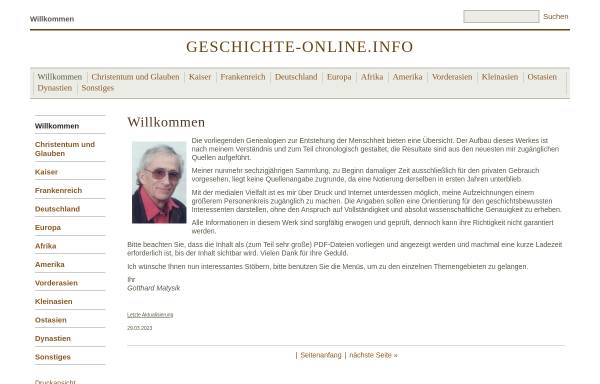 Welt- und Kirchengeschichte auf geschichte-online.info