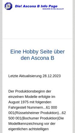 Vorschau der mobilen Webseite www.hellwig-germany.de, Ascona B