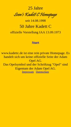 Vorschau der mobilen Webseite www.kadettc.de, Kadettc.de