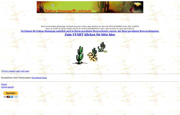 Kaktus-Homepage