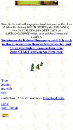 Vorschau der mobilen Webseite www.kaktus-homepage.de, Kaktus-Homepage