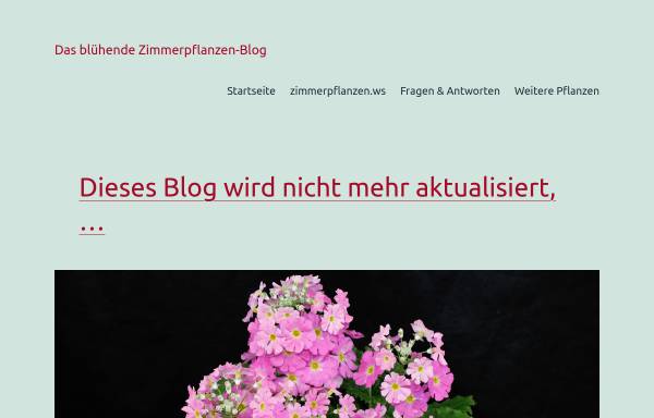 Das blühende Zimmerpflanzen-Blog
