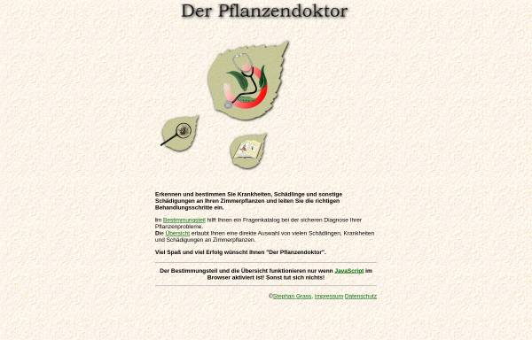 Vorschau von www.zimmerpflanzendoktor.de, Der Pflanzendoktor