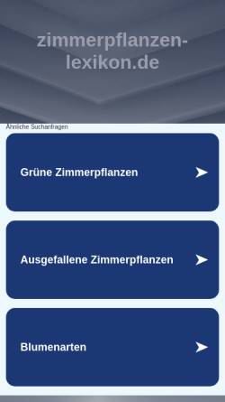 Vorschau der mobilen Webseite www.zimmerpflanzen-lexikon.de, Zimmerpflanzen-Lexikon.de