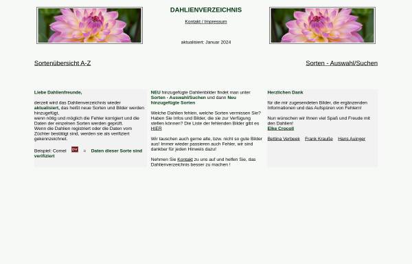 Vorschau von www.dahlie.net, Dahlienverzeichnis