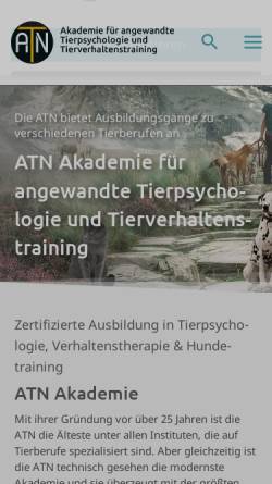 Vorschau der mobilen Webseite www.atn-ag.ch, Fernstudium Tierhomöopathie