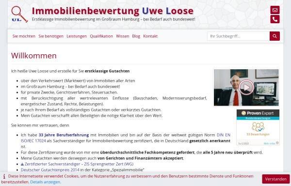 Vorschau von www.uwe-loose.de, Loose Immobilien Uwe Loose e. Kfm.
