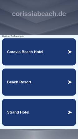 Vorschau der mobilen Webseite www.corissiabeach.de, Corissia Beach Hotel