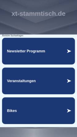 Vorschau der mobilen Webseite www.xt-stammtisch.de, xt-Stammtisch München und Umgebung