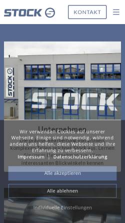 Vorschau der mobilen Webseite www.stock-wkz.de, Edmund Stock GmbH Werkzeuge