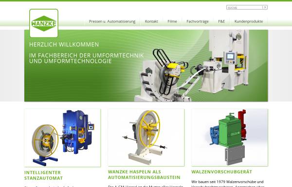 Vorschau von www.wanzke.de, Wanzke Umformtechnik GmbH