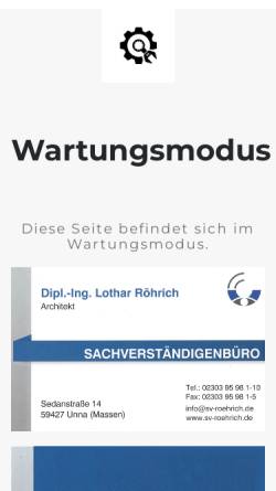 Vorschau der mobilen Webseite www.sv-roehrich.de, Röhrich, Lothar
