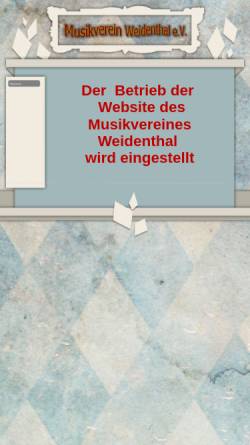 Vorschau der mobilen Webseite www.musikverein-weidenthal.de, Musikverein Weidenthal