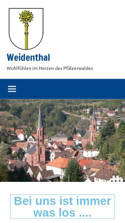 Vorschau der mobilen Webseite www.weidenthal.de, Weidenthal (Pfalz)