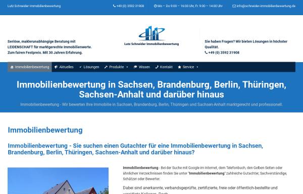 Vorschau von www.schneider-immobilienbewertung.de, Schneider, Lutz
