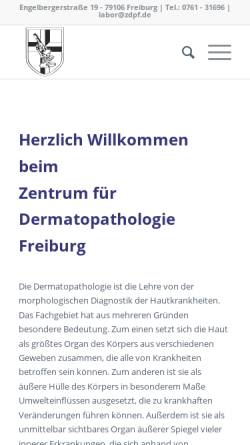 Vorschau der mobilen Webseite www.zdpf.com, Zentrum für Dermatopathologie