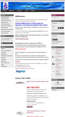 Vorschau der mobilen Webseite matratzen-stein.com, Stein GmbH - Polstermöbel und Matratzenfabrik