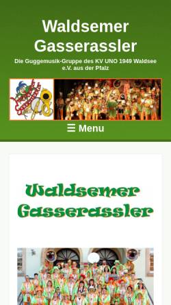 Vorschau der mobilen Webseite www.waldsemer-gasserassler.de, Waldsemer Gasserassler
