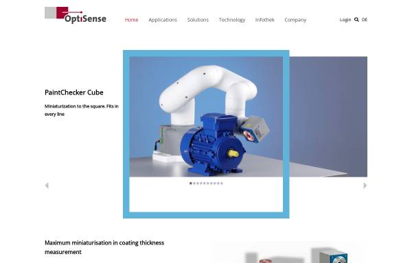 Vorschau von www.optisense.com, OptiSense GmbH & Co. KG - Gesellschaft für optische Prozessmesstechnik