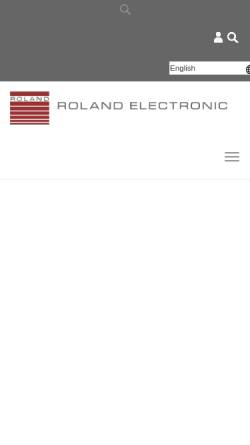 Vorschau der mobilen Webseite www.roland-electronic.com, Roland Electronic GmbH