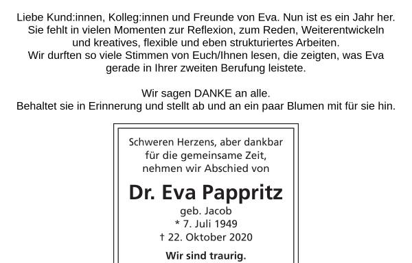 Vorschau von www.drpappritz.de, Trainergruppe Dresden, Dr. Eva Pappritz, Dipl. päd. Heidemarie Schirmer & Partner - Trainergruppe Dresden