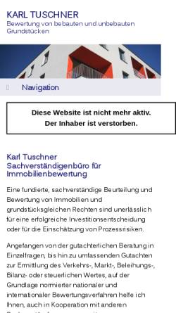 Vorschau der mobilen Webseite www.karltuschner.de, Karl Tuschner - Sachverständiger