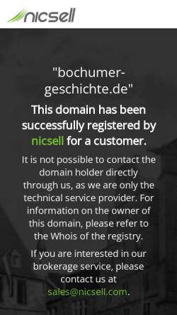 Vorschau der mobilen Webseite www.bochumer-geschichte.de, Bochumer Geschichte