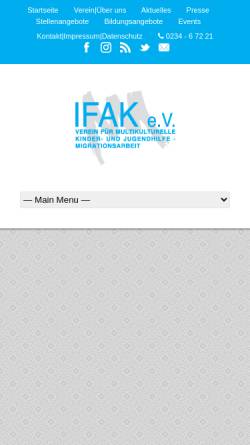 Vorschau der mobilen Webseite ifak-bochum.de, IFAK e.V.