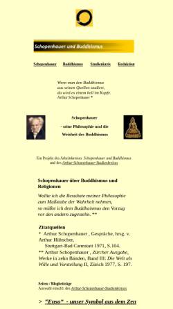 Vorschau der mobilen Webseite www.schopenhauer-buddhismus.de, Schopenhauer und Buddhismus