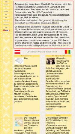 Vorschau der mobilen Webseite www.konsulatguinea.at, Österreich-Guinea Gesellschaft