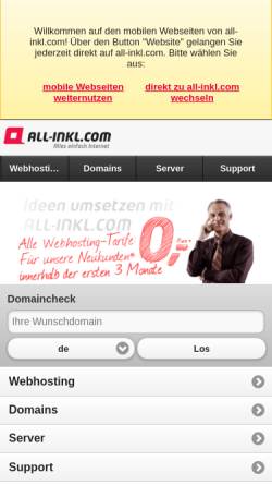 Vorschau der mobilen Webseite all-inkl.com, All-Inkl.com, Inh. René Münnich