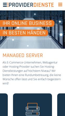 Vorschau der mobilen Webseite www.providerdienste.de, Bradler & Krantz GmbH & Co. KG