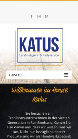 Vorschau der mobilen Webseite www.partyservice-katus.de, Metzgerei und Partyservice Katus