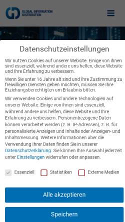 Vorschau der mobilen Webseite www.gid-it.de, Global Information Distribution GmbH