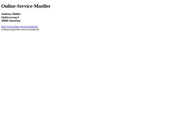 Vorschau von www.online-service-mueller.de, Online-Service-Mueller.de, Inhaber Andreas Müller