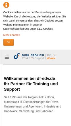 Vorschau der mobilen Webseite www.df-edv.de, PC & EDV Support Dirk Frölich