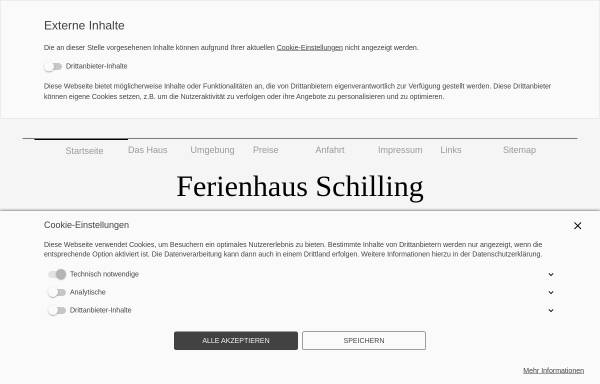 Vorschau von www.ferienhaus-schilling.com, Ferienhaus Schilling