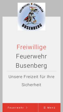Vorschau der mobilen Webseite www.feuerwehr-busenberg.de, Feuerwehr Busenberg