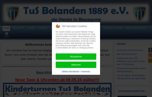 Vorschau von www.tus-bolanden.de, TuS Bolanden 1889 e.V.
