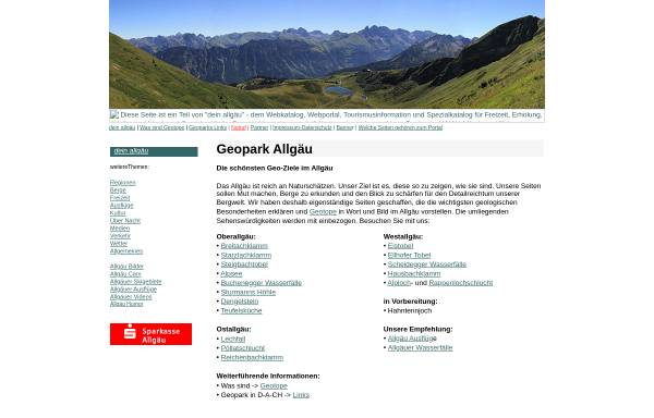 Vorschau von www.allgaeu-geotope.de, Allgäuer Geotope
