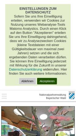 Vorschau der mobilen Webseite www.nationalpark-bayerischer-wald.de, Nationalpark Bayerischer Wald