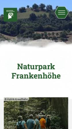 Vorschau der mobilen Webseite www.naturpark-frankenhoehe.de, Naturpark Frankenhöhe